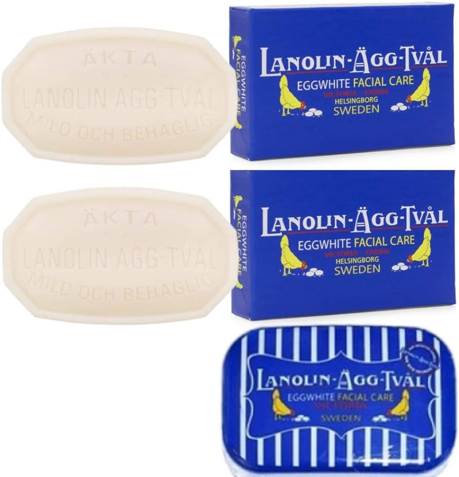 Victoria Original Sweden Egg Facial Care with Lanolin & Rose Water 50g x 2 with Case | Amazon (US)