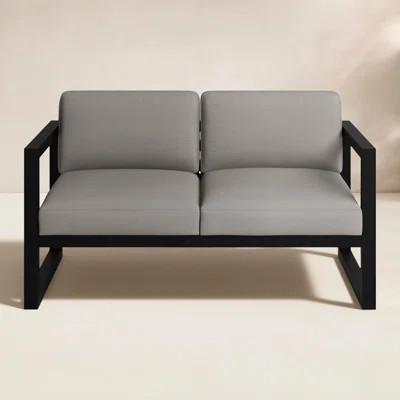 Smith 57" Outdoor Loveseat with Sunbrella® Cushions | Wayfair North America
