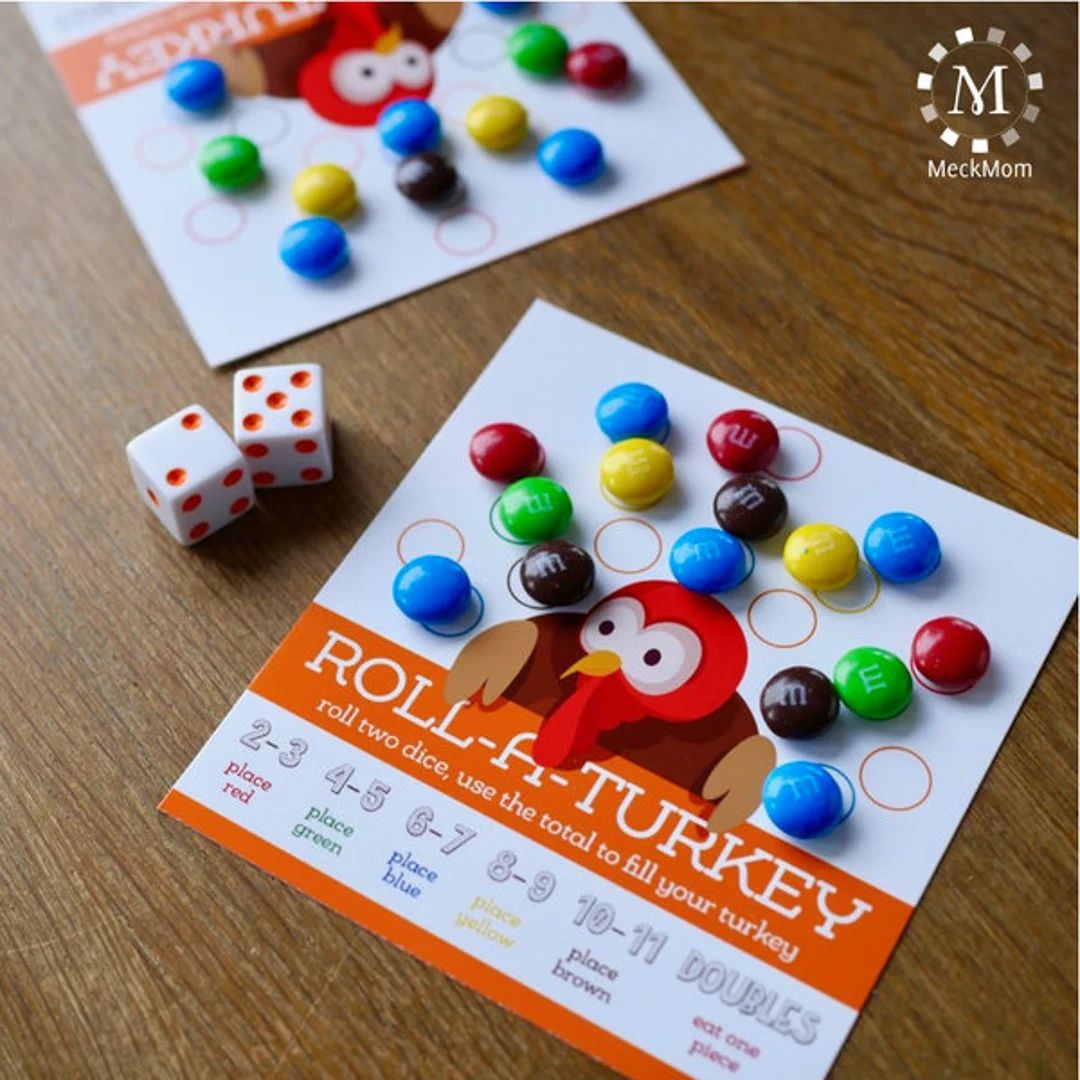 Thanksgiving Kids Table Game: Roll A Turkey - Etsy | Etsy (US)