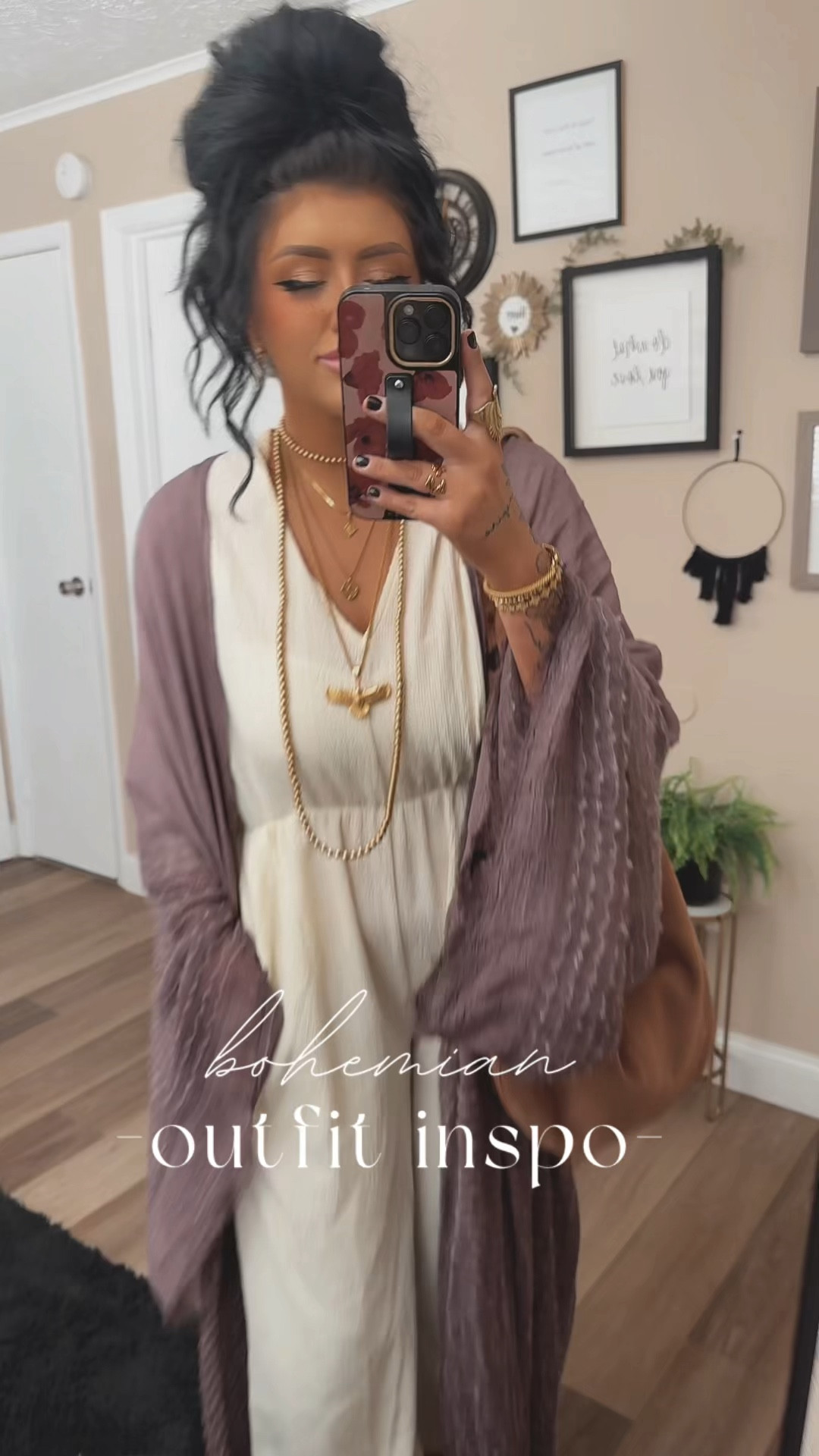 Will link what I can but heres where everything is from!
Jumpsuit- thrifted 
Kimono- @shopbohemiaboutique 
Shoes- @freebirdstores 
Bag- @freepeople 
Beaded necklace- older from  @shopbohemiaboutique 
Eagle necklace- @etsy 
Shorter necklaces- @pebbyforevee & @heyharper 
Bracelets- Bohemia
Earrings- @amazon (linked on storefront)
Rings- Etsy, Bohemia, Pame (eagle ring) and Amazon 

#LTKFindsUnder100 #LTKStyleTip #LTKSeasonal