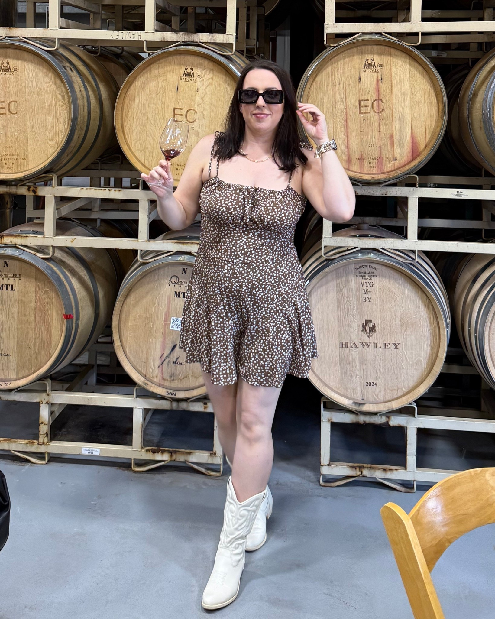 What to wear wine tasting / Amazon romper / brown romper / brown floral print / white cowboy boots / Healdsburg outfit / winery outfit 

#LTKMidsize #LTKStyleTip #LTKFindsUnder50