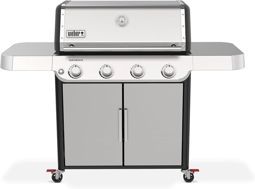Weber Genesis S-415 Liquid Propane Gas Grill for Outdoor Grilling, 4 Burners, Stainless Steel | Amazon (US)