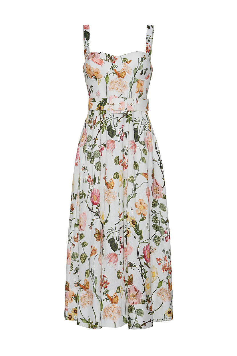 OTM Exclusive: Calypso Dress in White Stems | Over The Moon