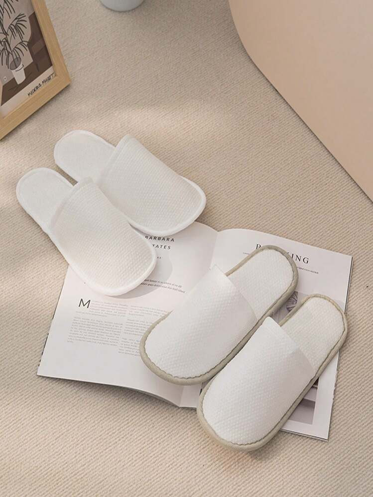 2 Pairs Spa Slippers, Disposable Indoor House Slippers, Closed Toe Slippers For Men & Women, Bulk... | SHEIN