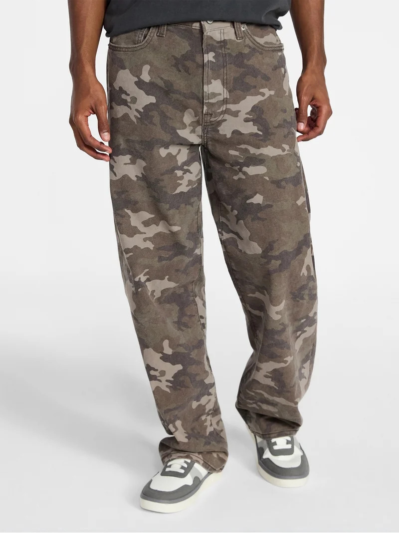 No Boundaries Baggy Fit Jeans, Tonal Camo, Men's 28x30-40x32 | Walmart (US)