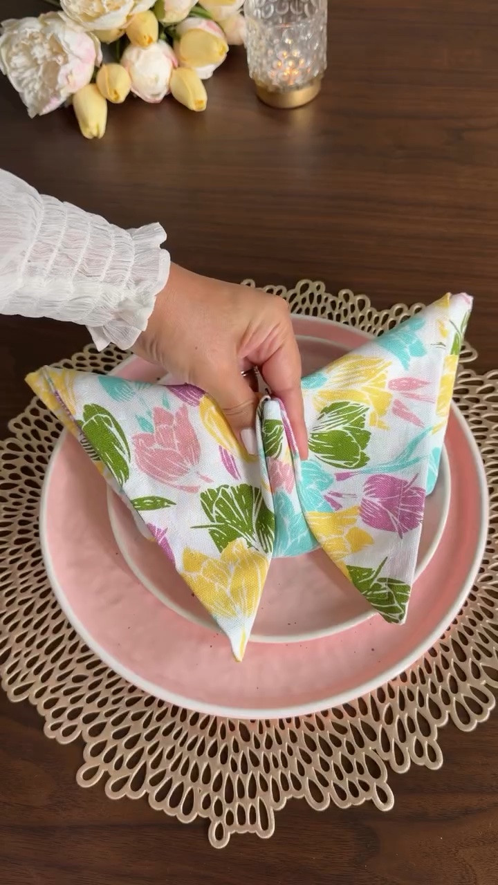 🦋 Butterfly napkin fold → any table upgraded

No extra decor needed. Just this.

This fold got so much love I had to bring it back — this time with a fun floral print ✨

One small detail pulls the whole table together.

Perfect for brunches, garden parties, baby showers, or any hosted table.

#napkinfold #napkinfolding #tablescape #hostingideas #mothersdaytable

butterfly napkin fold, easy napkin fold, table setting ideas, Mother’s Day table ideas, elegant place setting

#LTKHome #LTKSeasonal
