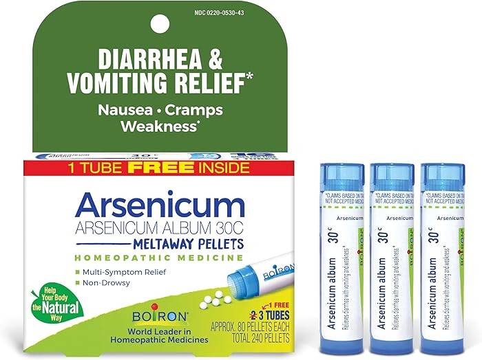 Boiron Arsenicum Album 30C Homeopathic Medicine for Relief from Diarrhea, Nausea, Vomiting, Cramp... | Amazon (US)