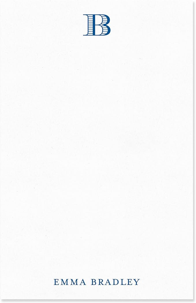 Personalized Notepad with Monogram and Name, Monogrammed Stationery 50 or 100 Sheets Lined or Unl... | Amazon (US)