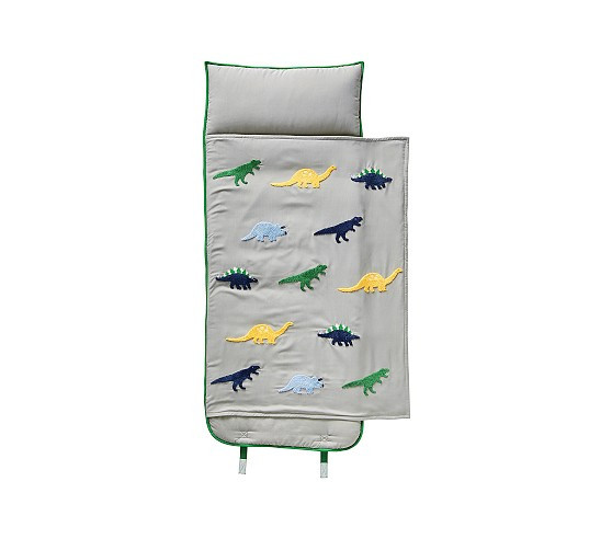 Mackenzie Gray Chenille Dino Nap Mat | Pottery Barn Kids