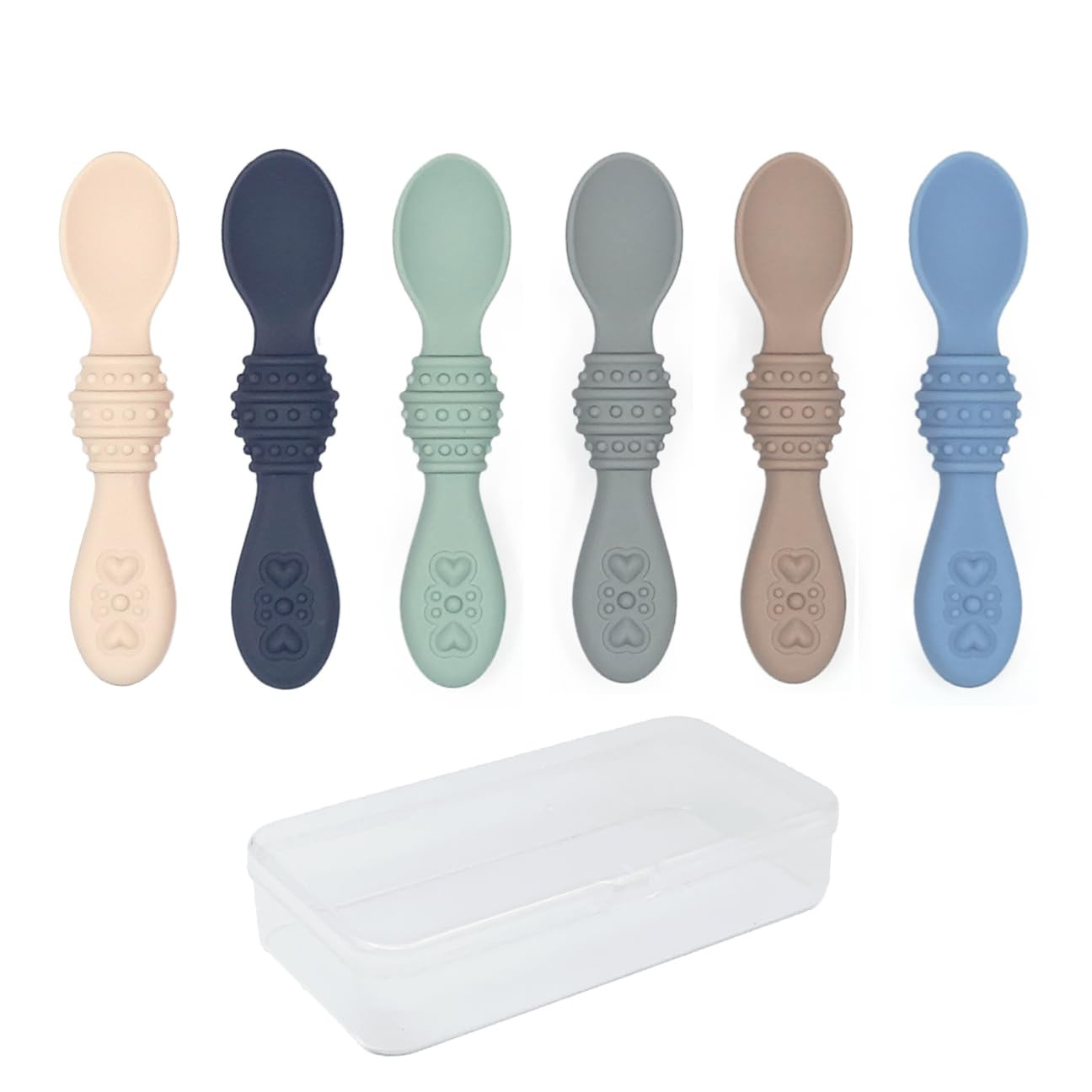 Elk and Friends Silicone Baby Spoons | First Stage Infant Toddler Spoon | Baby Led Weaning Stage ... | Amazon (US)