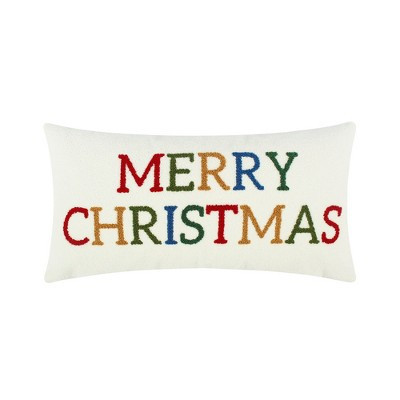 Festive Baubles Merry Christmas Pillow 12x24 | Target