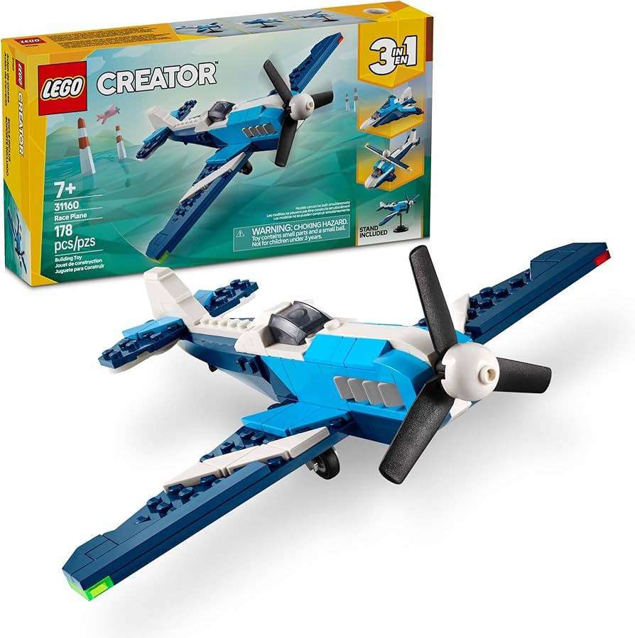 LEGO Creator 3 in 1 Aircraft Race Plane Toy - Building Toy with 3 Building Options, Airplane, Fig... | Amazon (US)