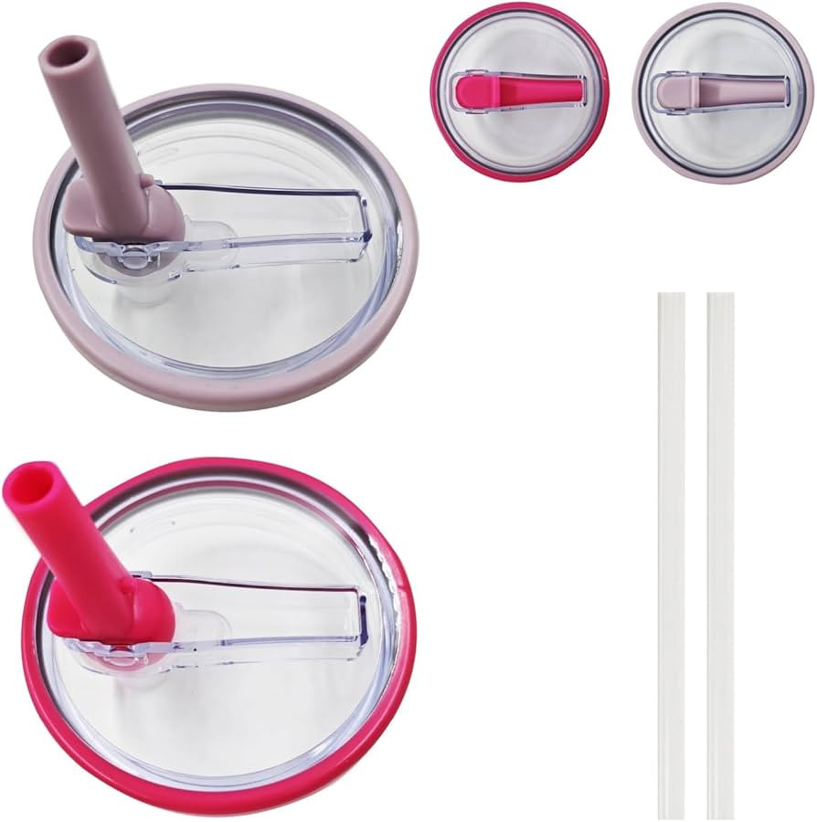 2 PCS 40 oz Replaceble Tumbler Flip Straw Lid for Stanley Quencher, Straw Lid Replacement Fit for... | Amazon (US)