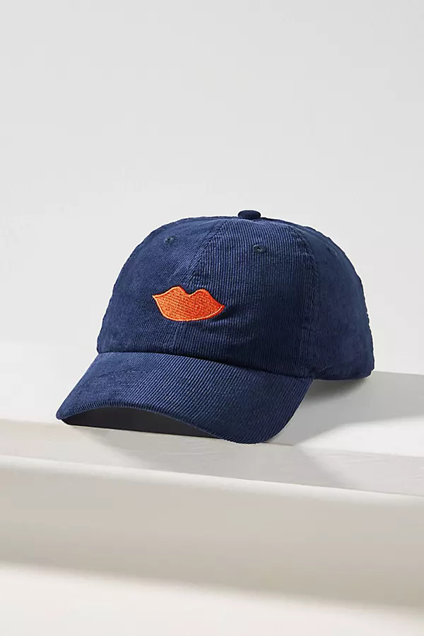Clare V. Corduroy Lips Baseball Cap | Anthropologie (US)