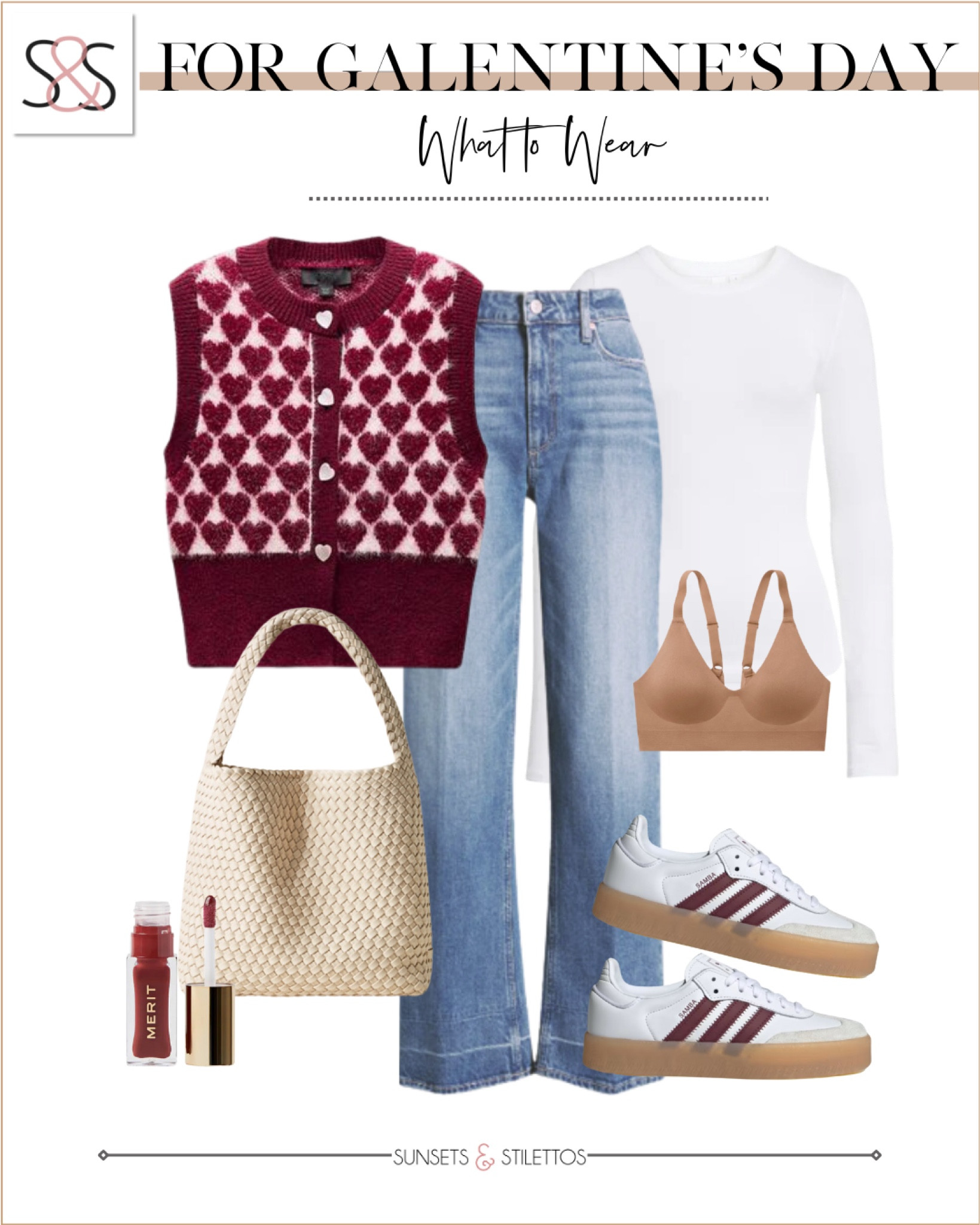 This heart vest is perfect for your Valentine’s Day outfit or for date night! 

Sunsets and Stilettos, love hearts, adidas sneakers 

#LTKSeasonal #LTKMostLoved #LTKOver40