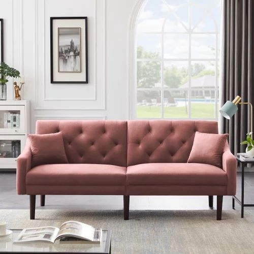 Sectional Futon Sofa Couch,Accent Velvet Sleeper Sofa Bed ,Convertible Fold Up and Down Recliner ... | Walmart (US)