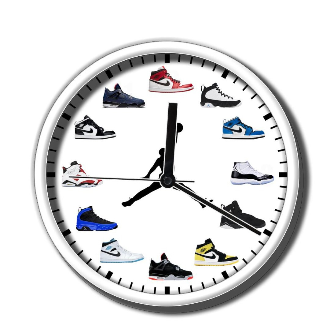 Basketball Shoes J0RD4N NEW Wall Clock Great Gift / Room Decor Wall Clock WHITE - Etsy | Etsy (US)