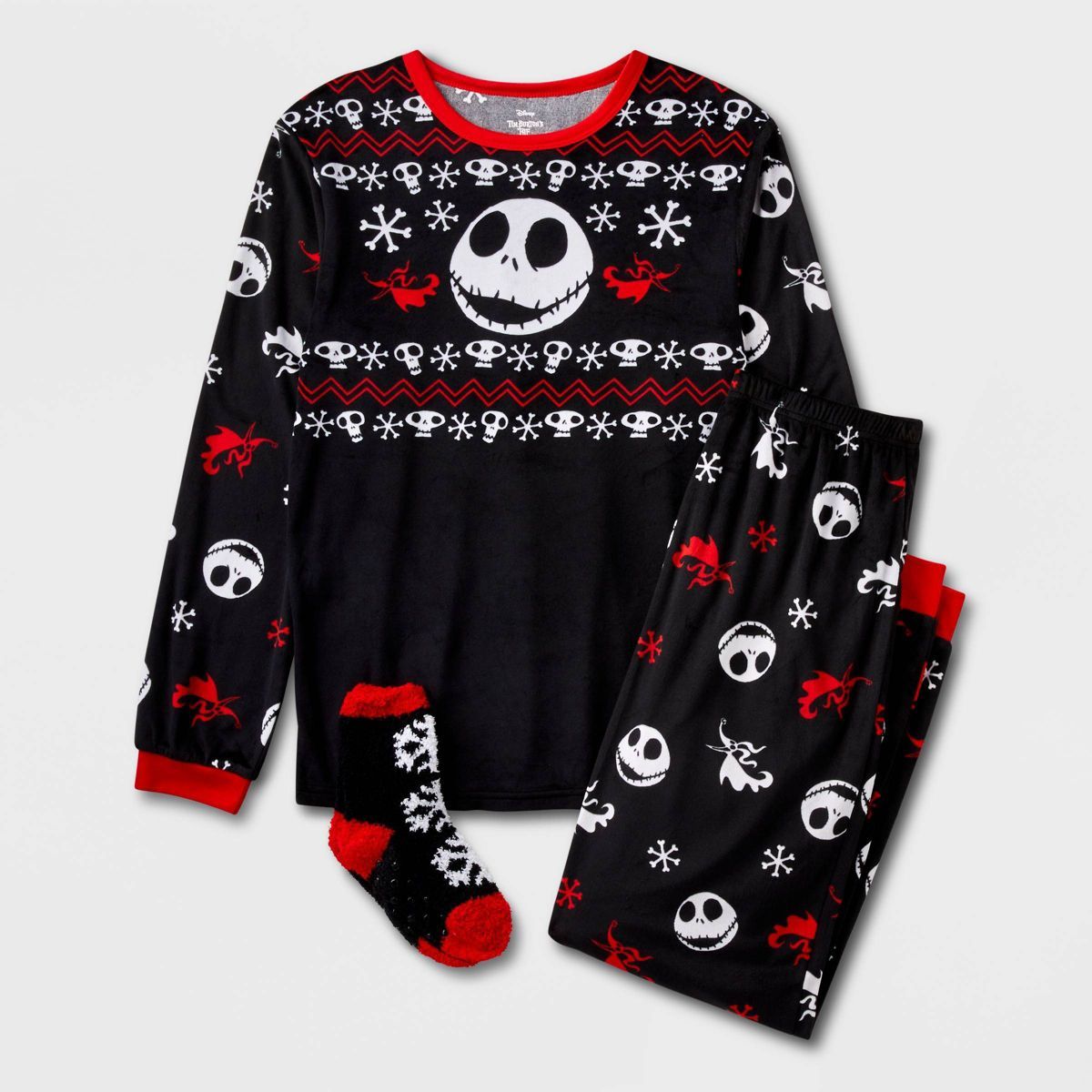 Boys' The Nightmare Before Christmas 2pc Pajama Set with Socks - Black | Target