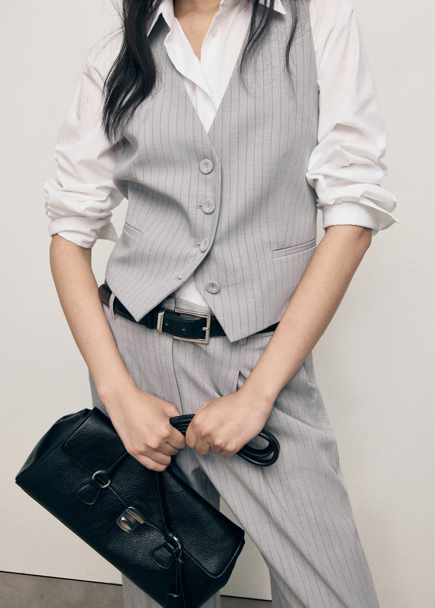 Pinstriped suit vest - Women | MANGO USA | Mango (US/MX/AU)