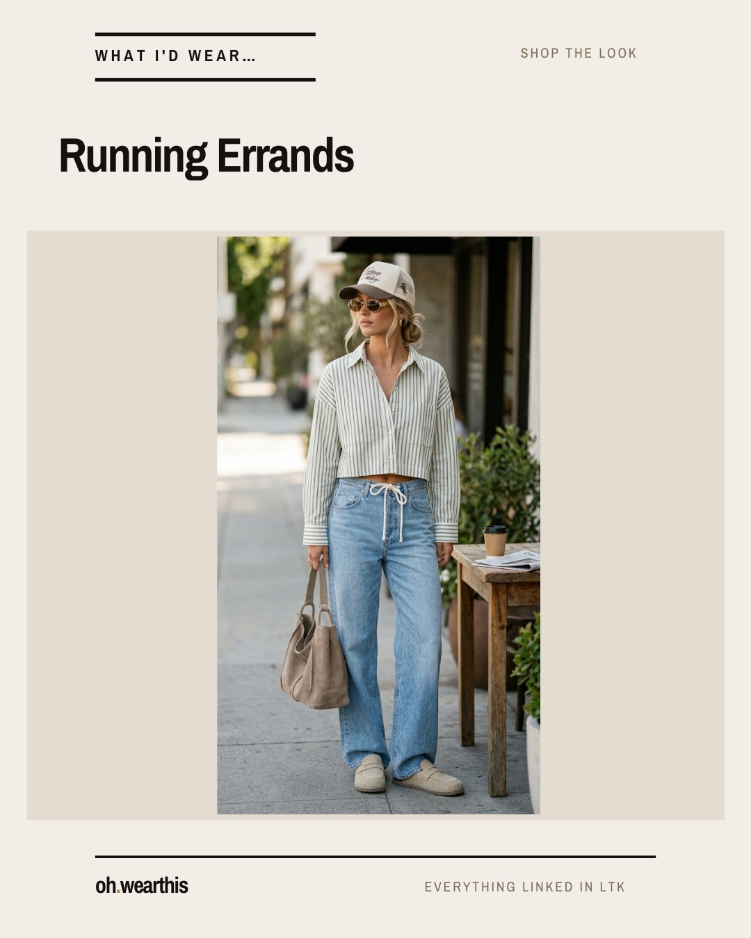 The errand outfit I’d actually want to wear on repeat 🤍 

Relaxed denim, an easy striped button-down, suede accessories + a baseball cap for that effortless off-duty feel. 

Comfortable enough for running around all day, but still pulled together.

Everything is linked in LTK ✨

#LTKStyleTip #LTKFinds #LTKSeasonal #ErrandOutfit #CasualOutfit #EverydayStyle #WeekendStyle #FallOutfit #StripedShirt #DenimStyle #CasualChic 

 #LTKdayinmylife #LTKootd #LTKSeasonal