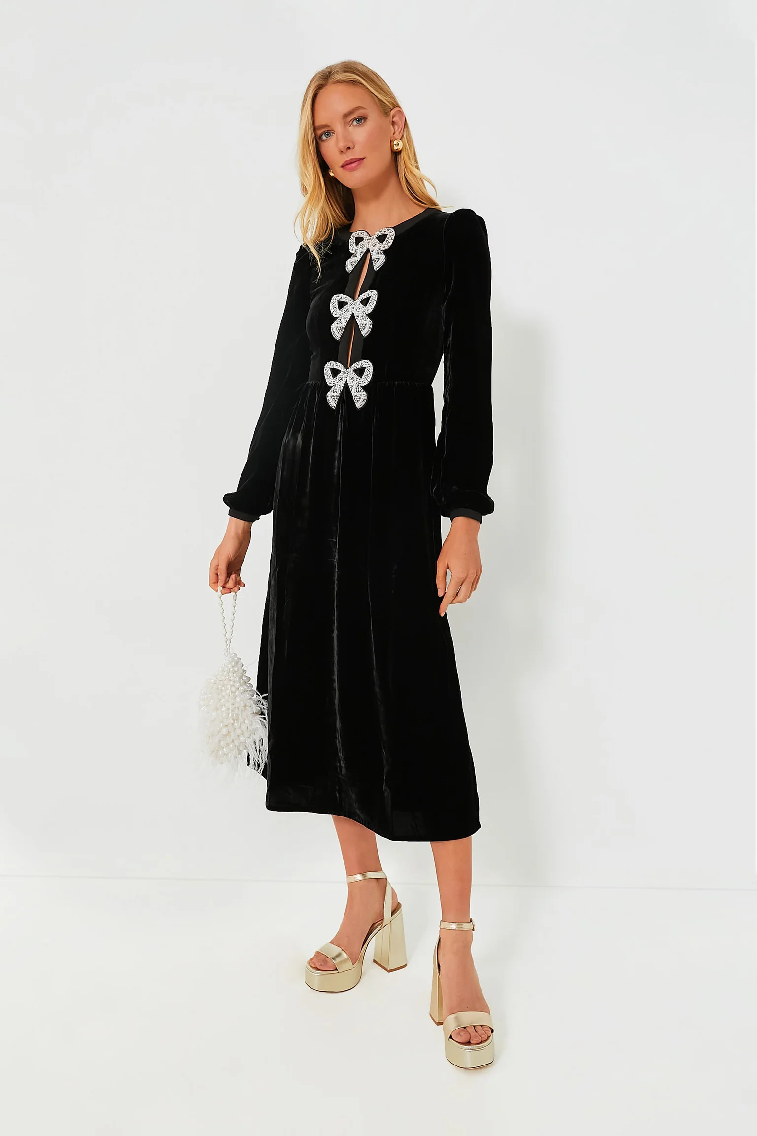 Black Camille Bows Dress | Tuckernuck (US)