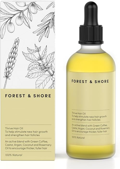 Forest & Shore Hair Growth Oil & Serum - Visibly Fuller, Thicker, Stronger Hair with Caffeine, Bi... | Amazon (US)