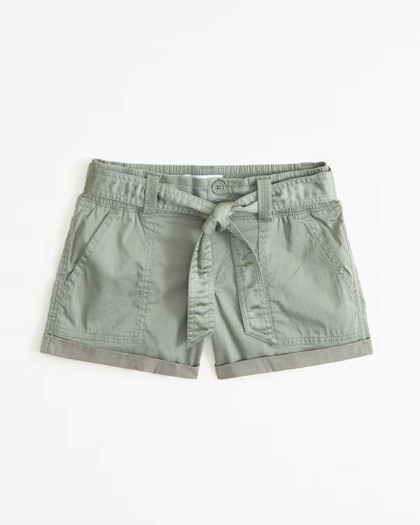 girls belted twill cargo shorts | girls bottoms | Abercrombie.com | Abercrombie & Fitch (US)