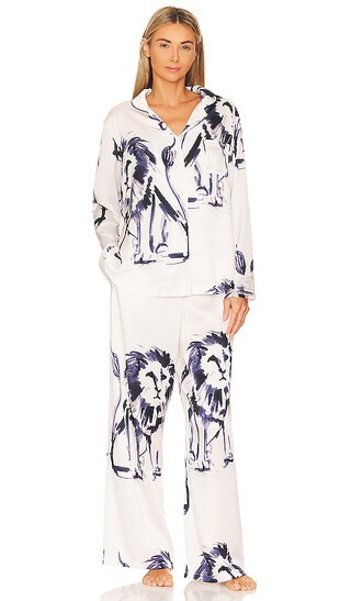 Olin Pajama Set in White & Black | Revolve Clothing (Global)