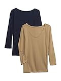 GAP Women's 2-Pack 3/4 Sleeve Favorite Ballet Tee T-Shirt | Amazon (US)
