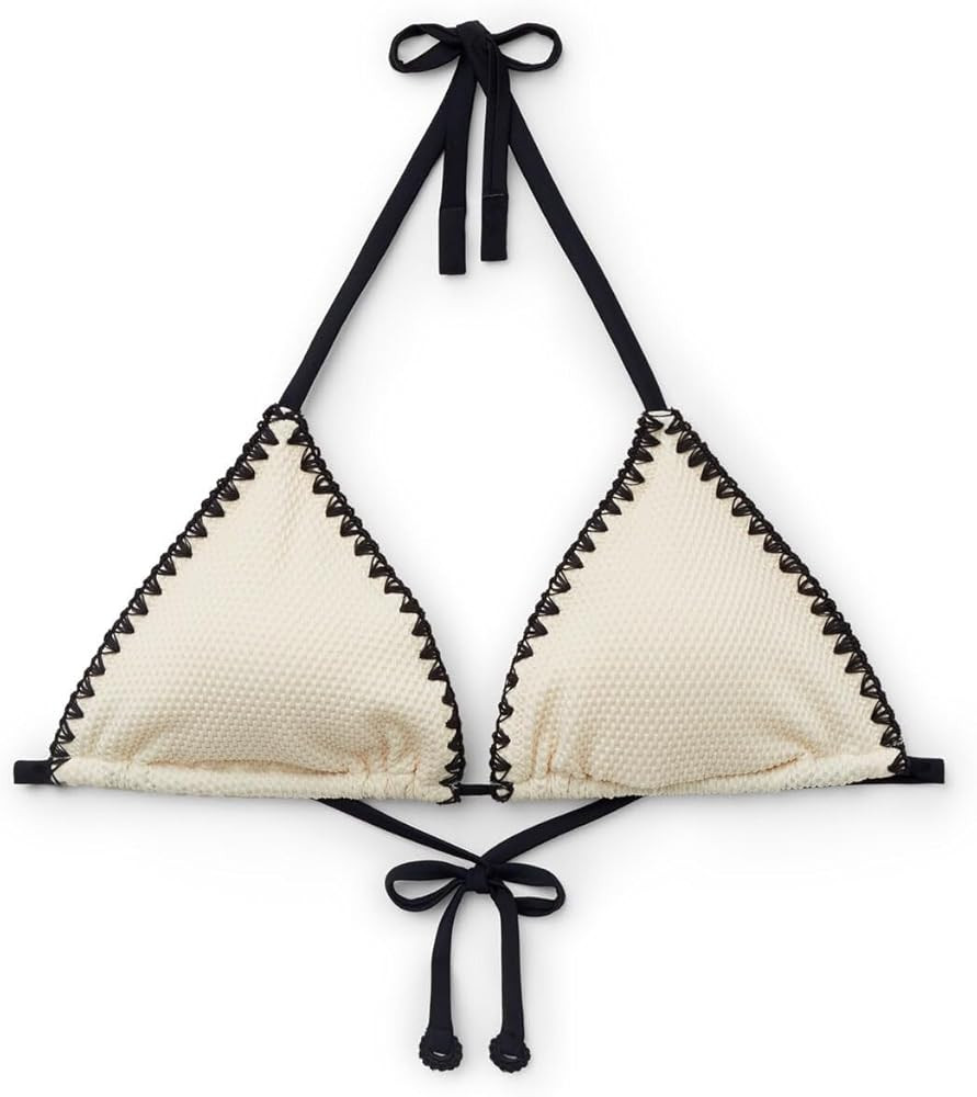 CALZEDONIA Woman's Triangle Swimsuit Top Bicolor Embroidery | Amazon (US)