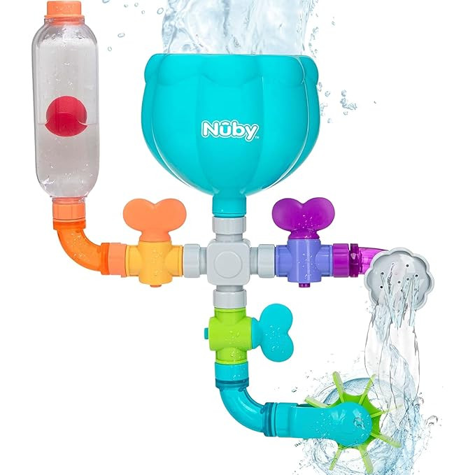 Nuby Wacky Waterworks Pipes Bath Toy - Baby Bathtub Toy with Interactive Features for Cognitive D... | Amazon (US)