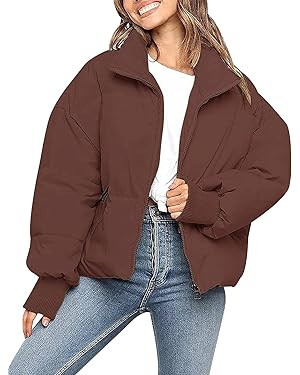 Gihuo Women’s Winter Cropped Puffer Jacket Coat Short Warm Quilted Jacket | Amazon (US)