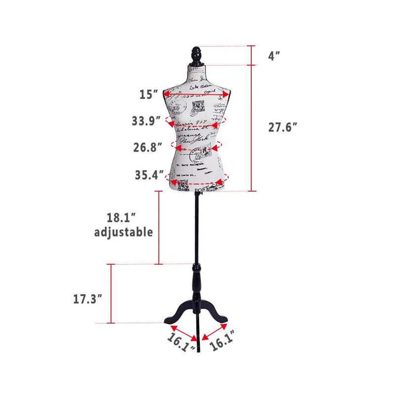 Winado Realistic Mannequin Torso Clothing Stores Display Woman Dummy 27.56" H x 14.96" W x 10.24"... | Wayfair North America
