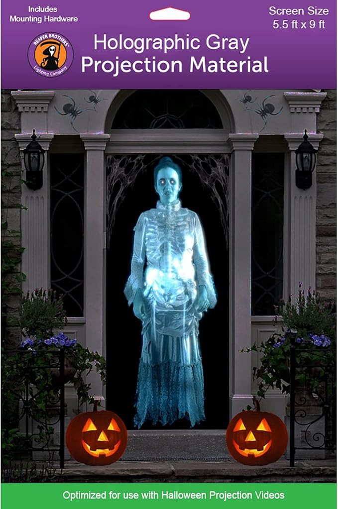 Holographic Rear Projection Screen with Mounting Hardware for Projecting Halloween Videos (5 ft x... | Amazon (US)