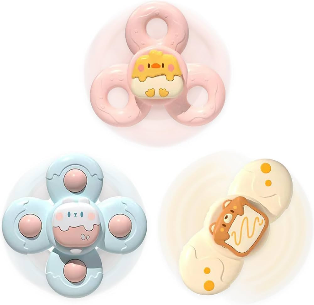3PCS Suction Cup Spinner Toy for Baby, Fidget Bath Birthday Gift, 2 Year Old Toys for Boy Girl, S... | Amazon (US)