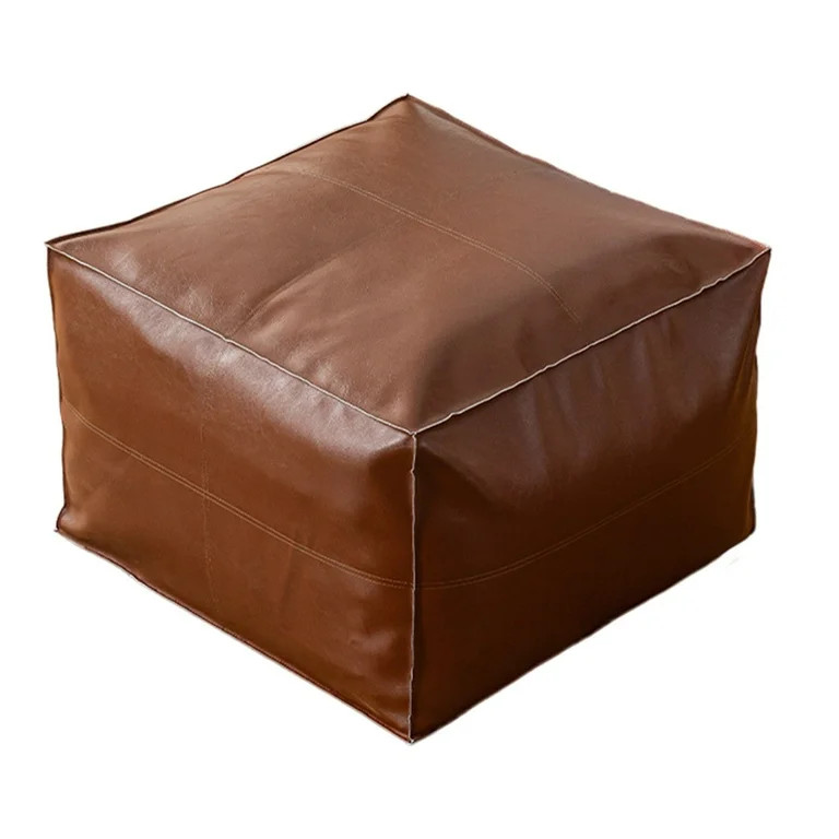 Leather Storage Ottoman Footstool 17.7x15.7in | Gray Brown Large Foldable Organizer for Clothes T... | Walmart (US)