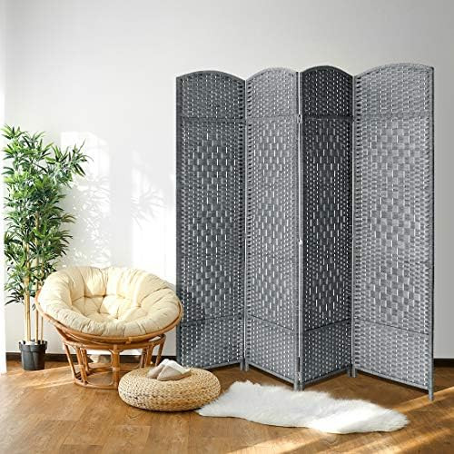 JOSTYLE Room Divider 6ft. Tall Extra Wide Privacy Screen, Folding Privacy Screens with Diamond Do... | Amazon (US)
