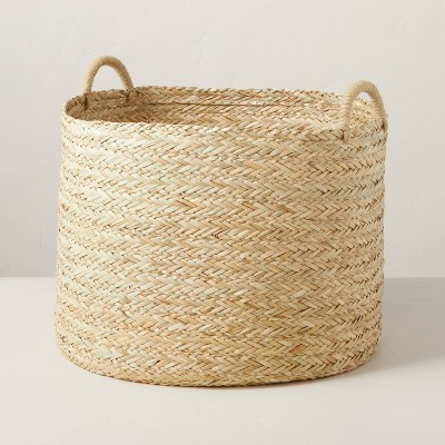 Extra Large Braided Grass Storage Basket - Hearth & Hand™ with Magnolia: Farmhouse Style, Round Shape, with Handles | Target