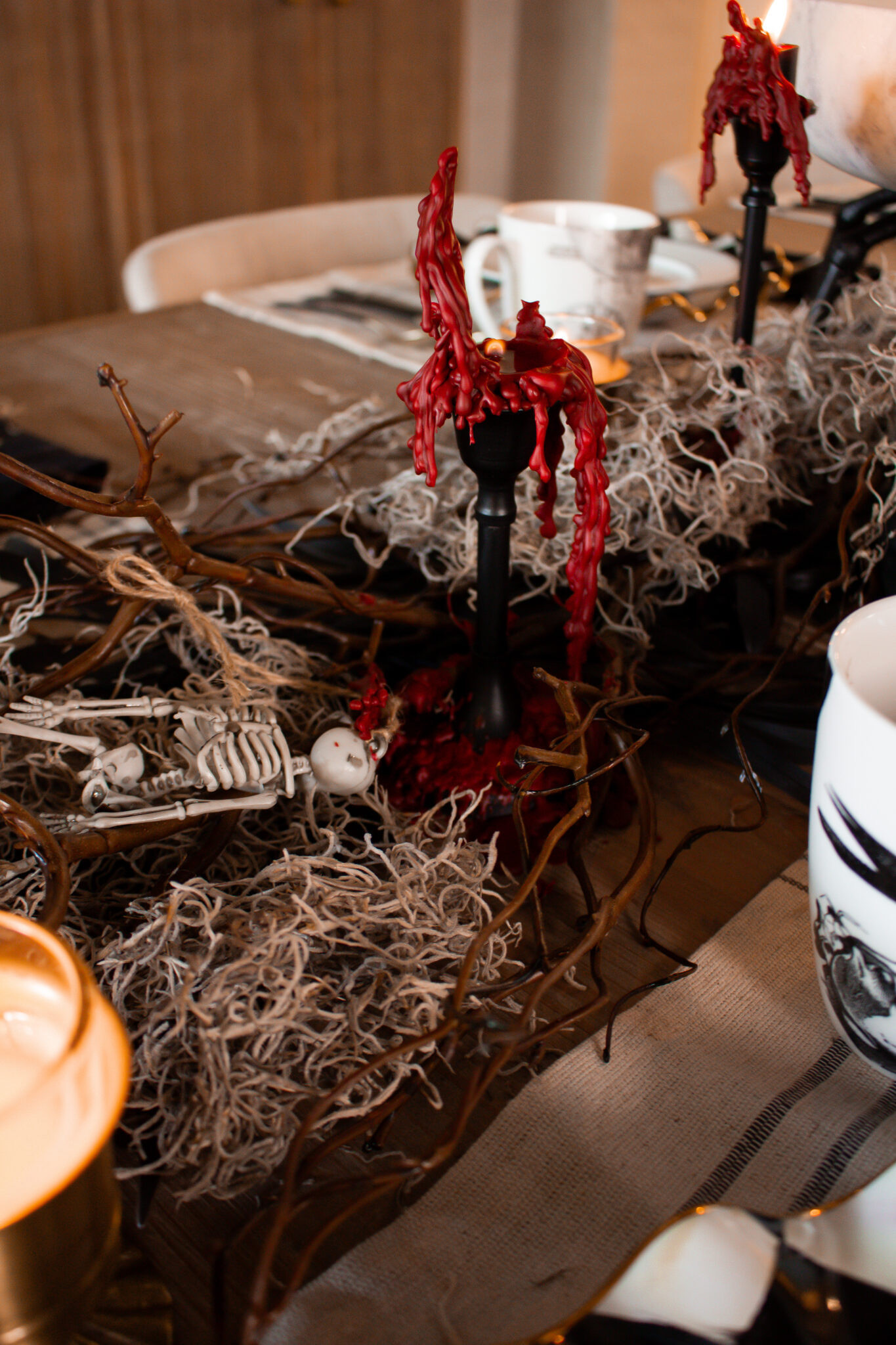 Setting the table for spooky season 🖤 A mix of black accents, candlelight, and unexpected Halloween details gives this tablescape the perfect moody feel. Linking everything you need to get the look!

#LTKSeasonal #LTKHome