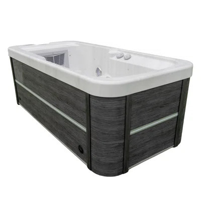Lacey 1 Person 220v Standard Hot Tub With Waterfall, Led Lighting, And Ozonator | Wayfair North America