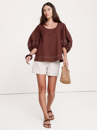 Cotton Scoop-Back Top | Banana Republic (US)