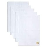 Burt's Bees Baby - Burp Cloths, 5-Pack Extra Absorbent 100% Organic Cotton Burp Cloths, Cloud White  | Amazon (US)