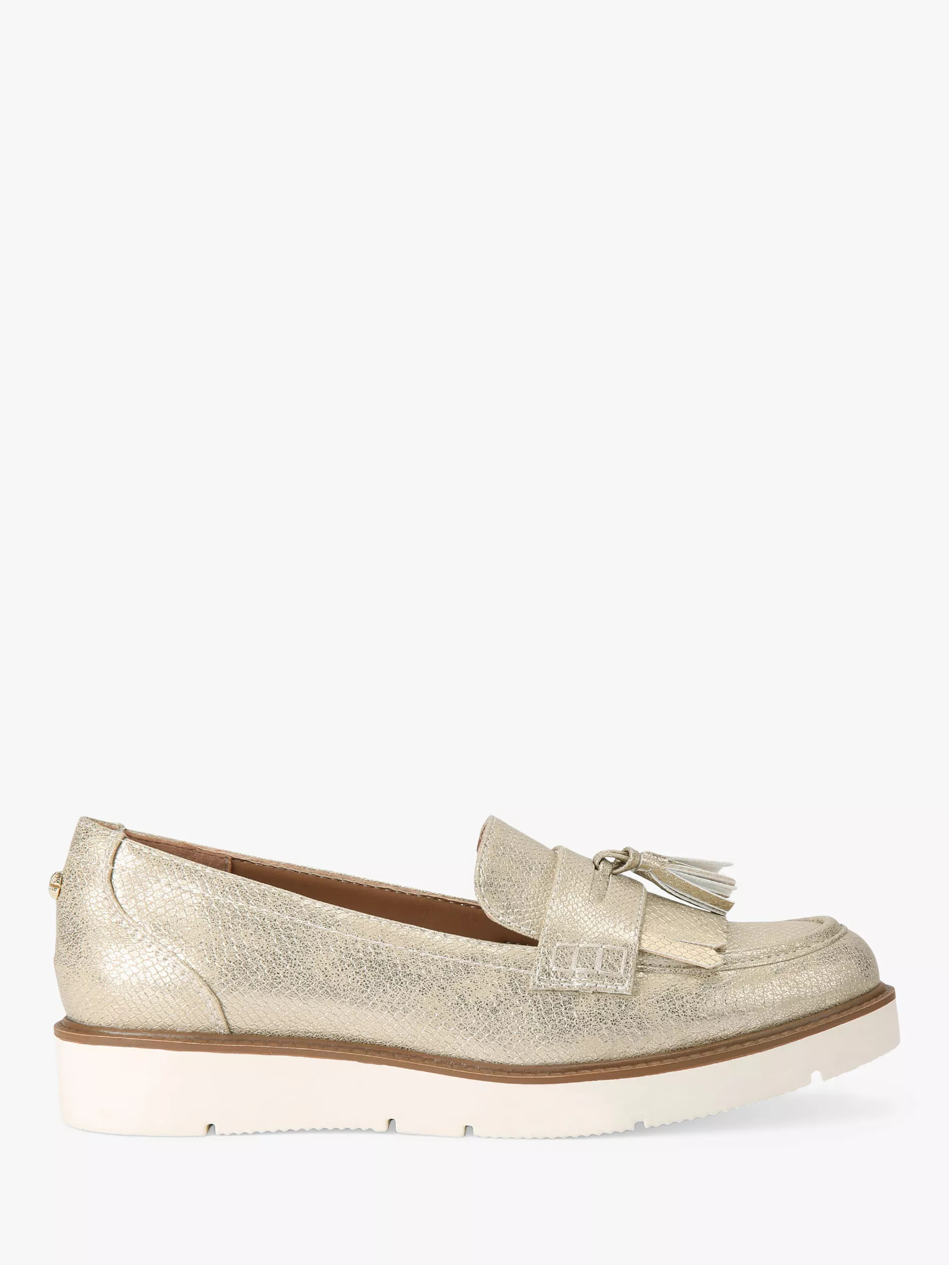 Carvela Sky Tassel Loafers, Gold | John Lewis (UK)