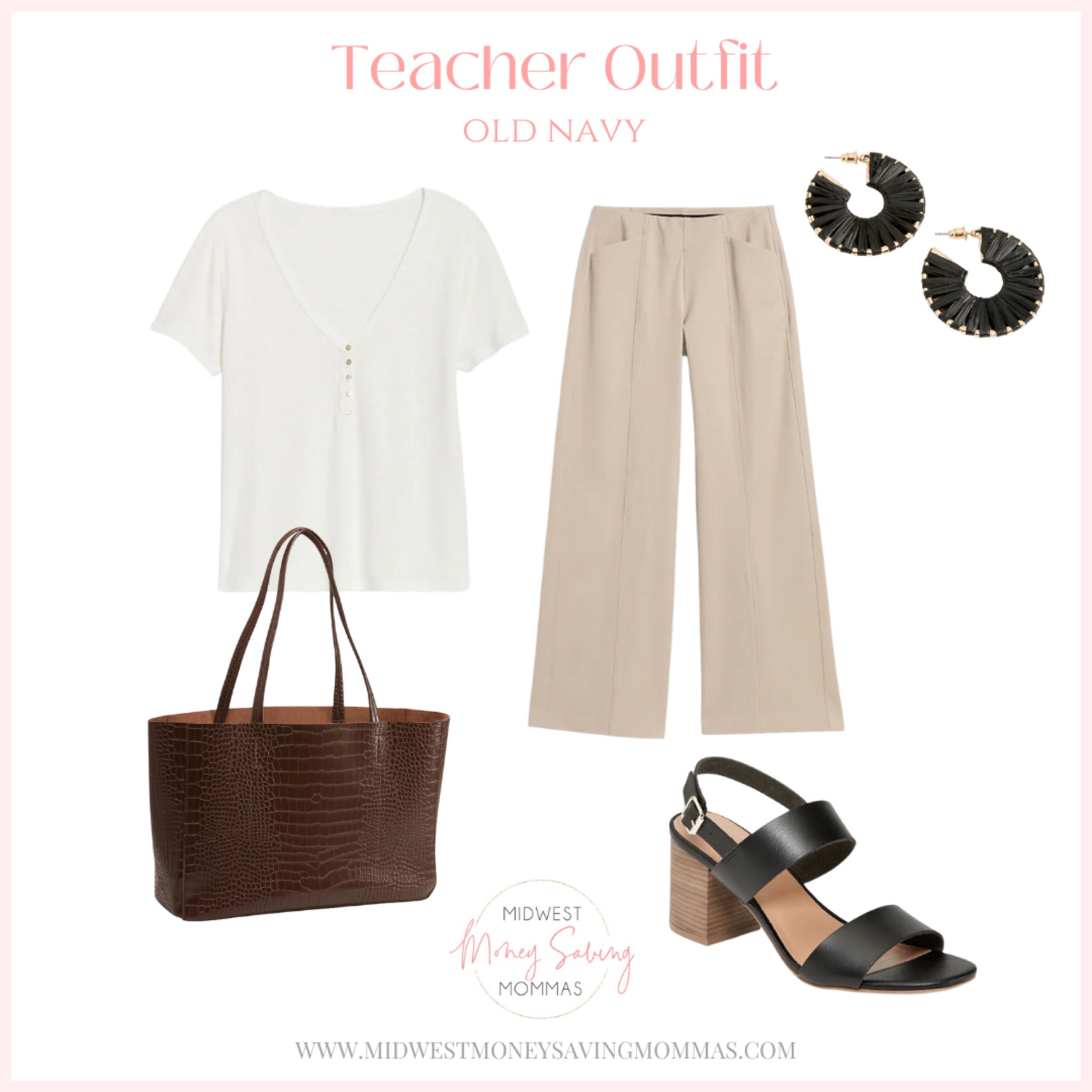 Teacher Outfit

Work outfit  Old Navy  tote bag  work bag  pixie pants  wide leg pants  heels  earrings 

#LTKworkwear #LTKBacktoSchool #LTKstyletip