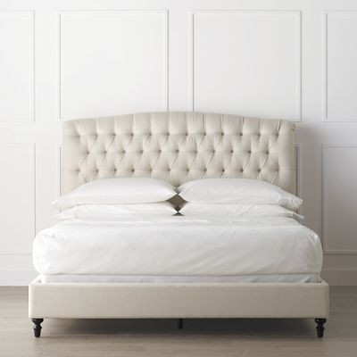 Barrow Chesterfield Upholstered Bed with Low Footboard | Frontgate | Frontgate