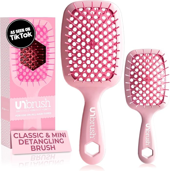 FHI Heat - UNbrush Detangling Brush Combo Pack — Original & Mini UNbrush Hairbrush for All Wet/... | Amazon (US)