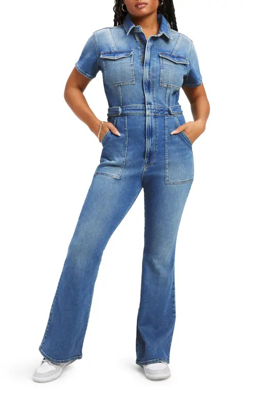 Good American Fit for Success Jumpsuit in Blue274 at Nordstrom | Nordstrom
