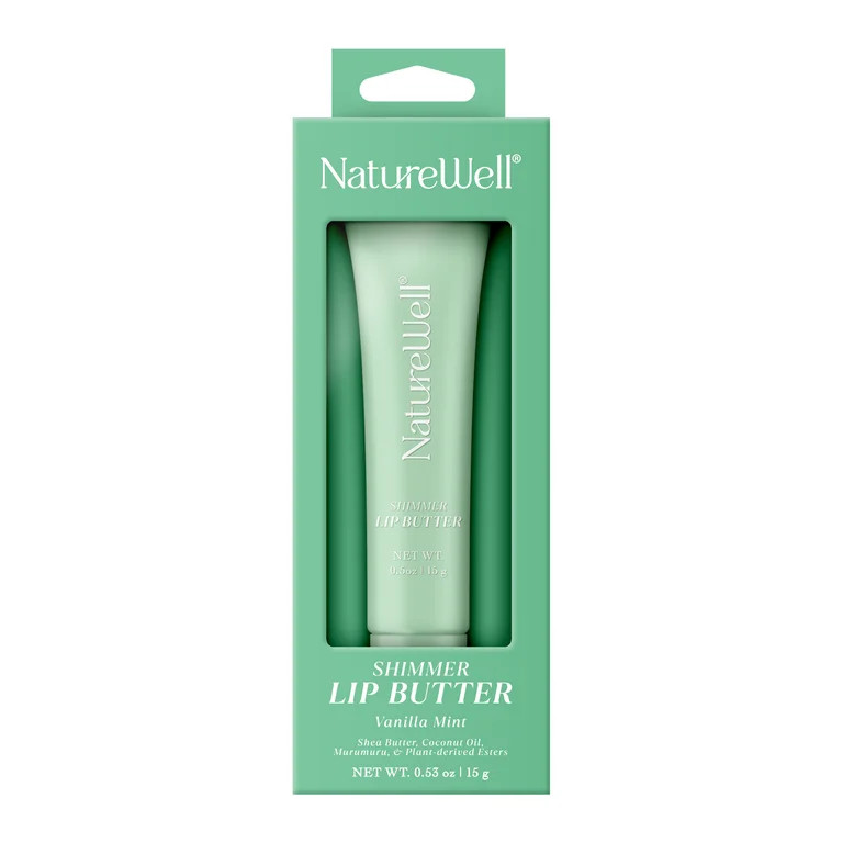 NatureWell Shimmer Lip Butter, Vanilla Mint, 0.53 oz | Walmart (US)