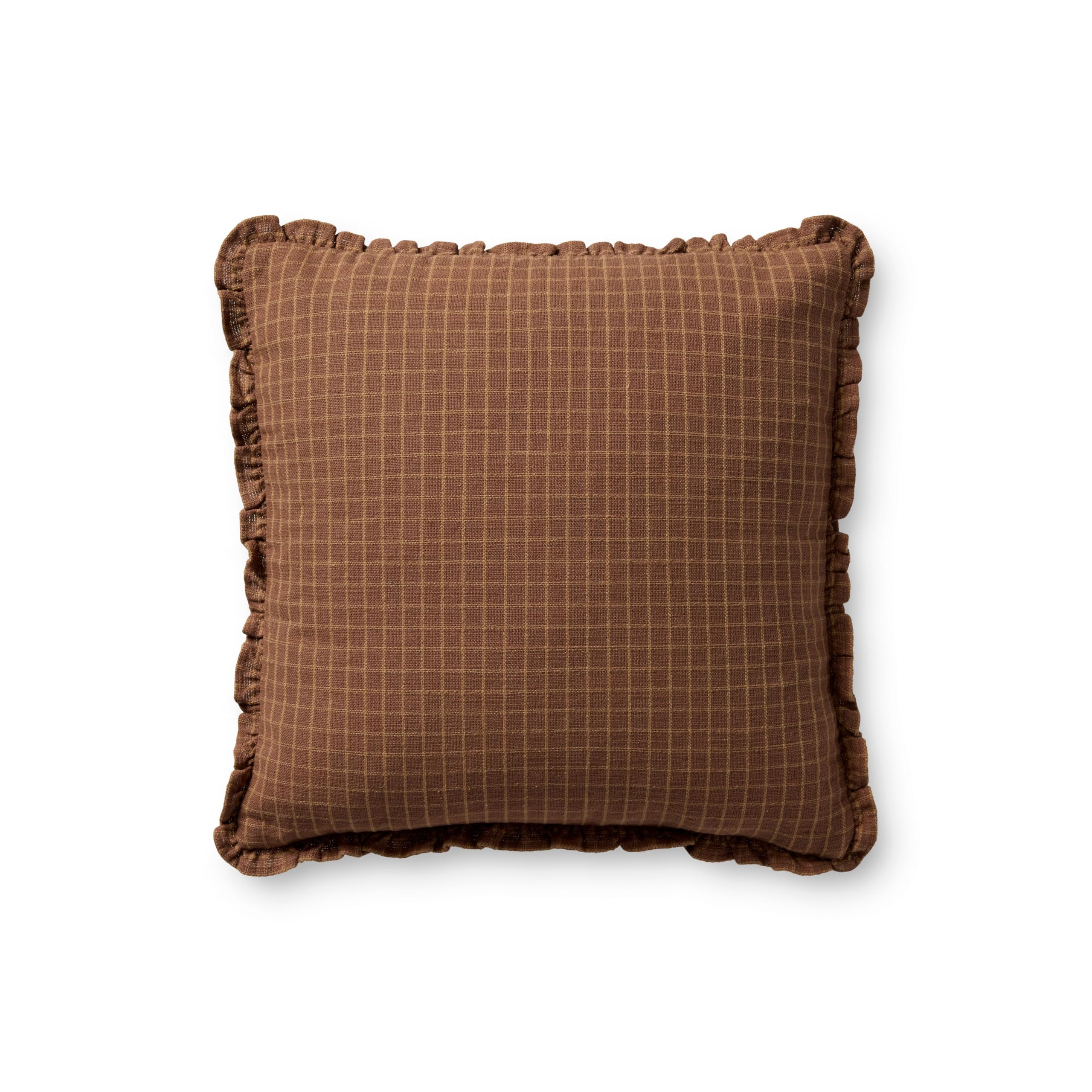 Loloi Chris Loves Julia Dinah Collection PCJ0012 Chestnut 18'' x 18'' Cover Only Pillow | Amazon (US)