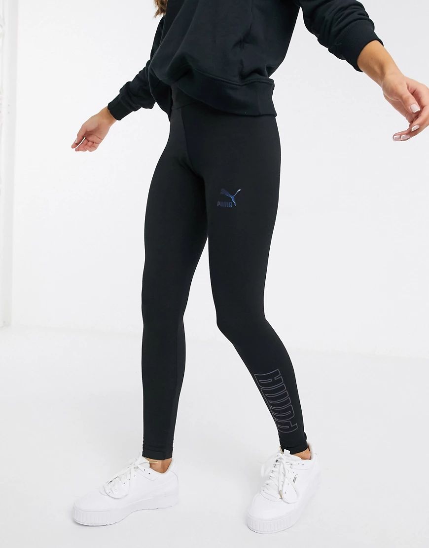Puma - Legging met iriserend logo-Zwart | ASOS (Global)